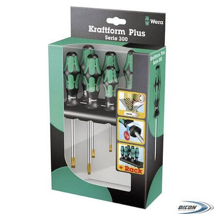 Набор отверток Wera Kraftform Plus Lasertip SL + подставка