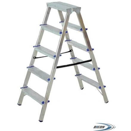 Лестница алюминиевая двухсторонняя,5 ступенек (1,081m) Elkop DHR 405