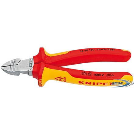 Clești cu tăiș lateral pentru curățarea firelor Knipex 1426160 1000 V