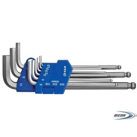 Набор шестигранных ключей с шарниром 1,5-10 мм S&R 365302109