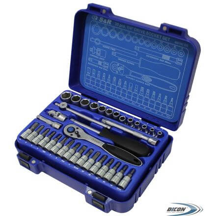Набор торцевых головок 1/2" и 1/4" 60 предметов S&R 460121460