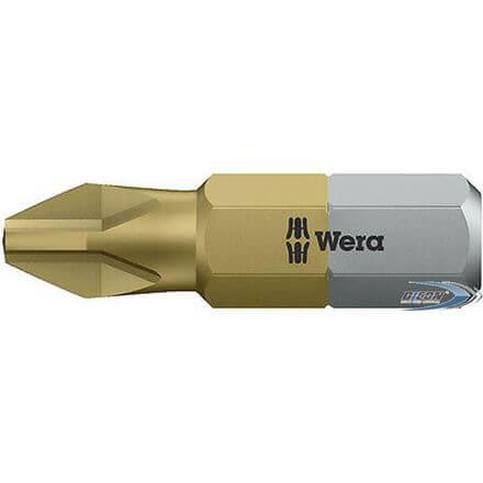 Biți pentru șuruburi Phillips Wera 851/1 TIN PH2 25mm