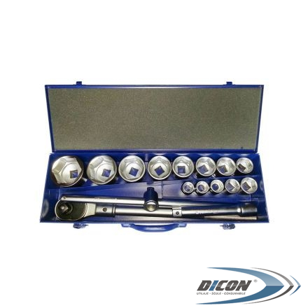 Set de capete chei tubulare S&R 3/4" 16 buc. 19-60 