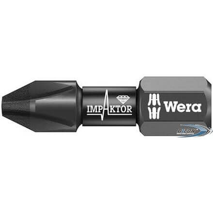 Biți pentru șuruburi Phillips Wera 851/1 IMP DC PH2*25 mm
