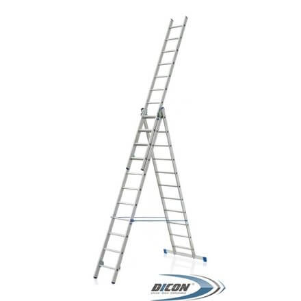 Трёхсеционная универсальная лестница (2,42/4,14/6,11м) Elkop VHR HK 3*10