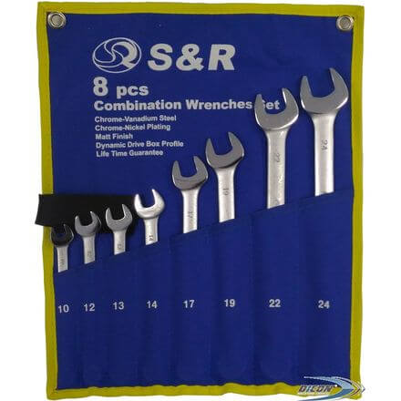 Набор ключей комбинированных 10-24 мм 8 шт. S&R 670062281 Набор ключей комбинированных 10-24 мм 8 шт. S&R 670062281