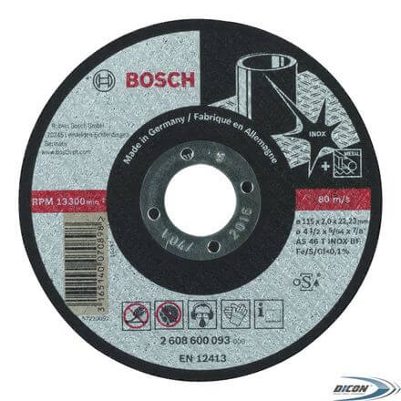 Диск отрезной по металлу 115x2.0 (INOX) BOSCH