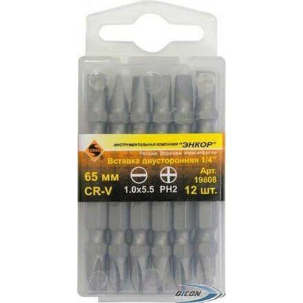 Bită dublă 1.0x5.5/PH2, 65mm ENKOR 19808