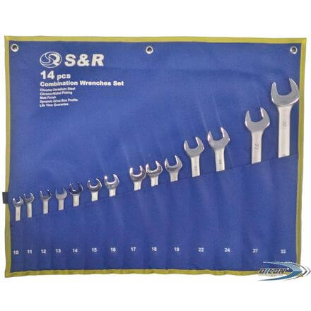 Набор ключей комбинированных 10-32 мм 14 шт. S&R 670062214 Набор ключей комбинированных 10-32 мм 14 шт. S&R 670062214