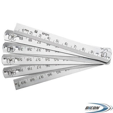 Метр складной (метал) 100мм 