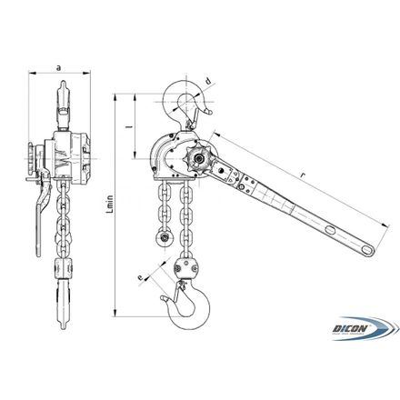 Таль с трещоткой Brano RZC 1.6 тонн 1.5 м
