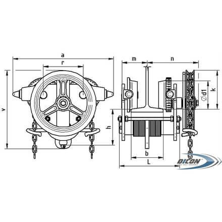Крановая тележка Z420-A 5Т 3m