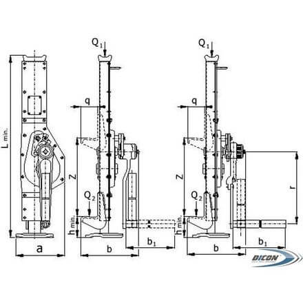 Реечный домкрат 16 тонн Brano 15-01