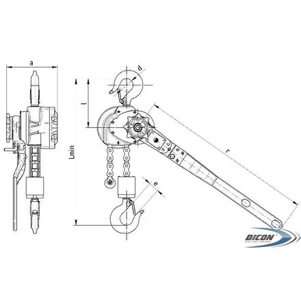 Таль с трещоткой Brano RZV 0.8 тонн 3м
